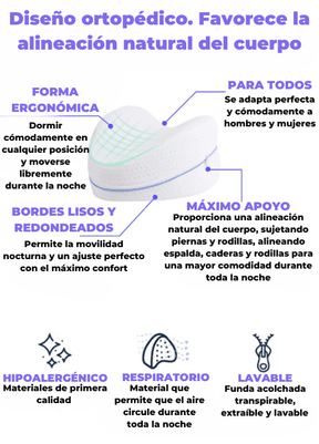 Almohada terapéutica para la espalda - alivia el dolor y mejora la postura - LEG PILLOW